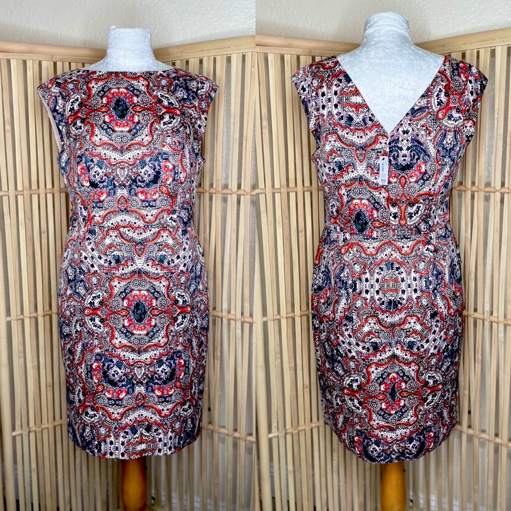 THE LIMITED Jewel pattern sheath dress Size 14 NWT